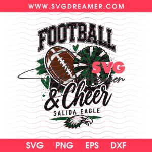 Football And Cheer Eagle SVG PNG