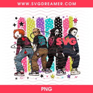 Funny Horror Halloween Killers PNG Shirt Design, Twerk Or Treat Halloween PNG, Horror Spooky Vibes Design