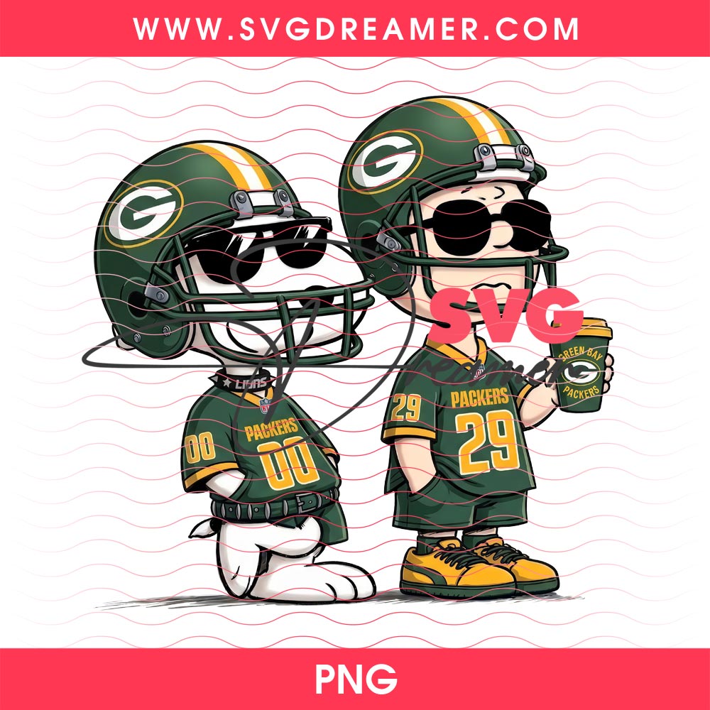 Green Bay Packers Snoopy And Charlie Brown PNG, NFL Packers Team Peanuts Cartoon PNG 2 Green Bay Packers Snoopy And Charlie Brown PNG, NFL Packers Team Peanuts Cartoon PNG