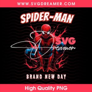 Halftone Design Spider Man Brand New Day PNG, Superhero Spider Man Shirt Design PNG