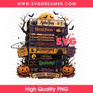 Horror Characters Halloween 2026 PNG Bundle, Horror Killers Bundle PNG 40 Halloween Movie Tapes PNG, Spooky VHS Clipart PNG, Retro Horror PNG
