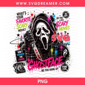 Halloween Slasher Character Halftone Design PNG, Halloween Spooky Season PNG, Movie Night Joker Mashup Horror Character PNG