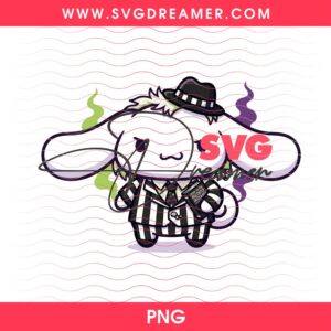 Horror Cinnamoroll Beetle Juice PNG, Sanrio Horror Character Halloween 2026 PNG, Cinnamoroll Halloween Shirt Design PNG