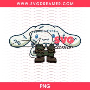 Horror Cinnamoroll Frankenstein PNG, Sanrio Frankenstein Character Halloween 2026 PNG, Cinnamoroll Halloween Shirt Design PNG