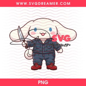 Horror Cinnamoroll Michael Myers PNG, Sanrio Cartoon Halloween Horror 2026 PNG, Cute Killers Halloween Shirt Design PNG