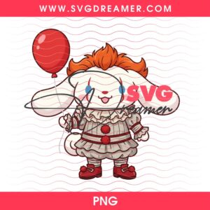 Horror Cinnamoroll Pennywise PNG, Sanrio Cartoon Halloween 2026 PNG, Cute Halloween Shirt Design PNG