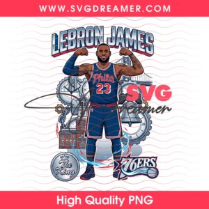 LeBron James 76ers Basketball PNG, Philadelphia 76ers NBA LeBron James PNG