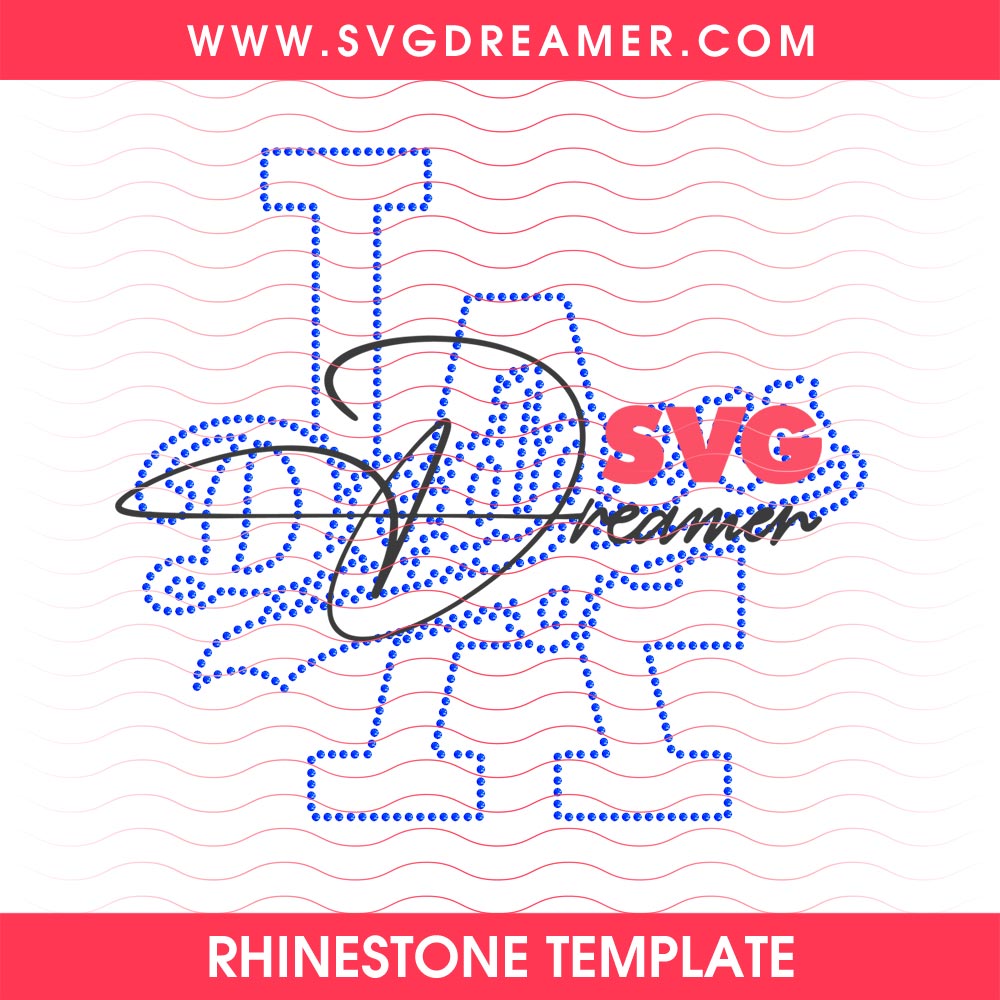 Los Angeles Dodgers Rhinestone Template SVG 4 Los Angeles Dodgers Rhinestone Template SVG