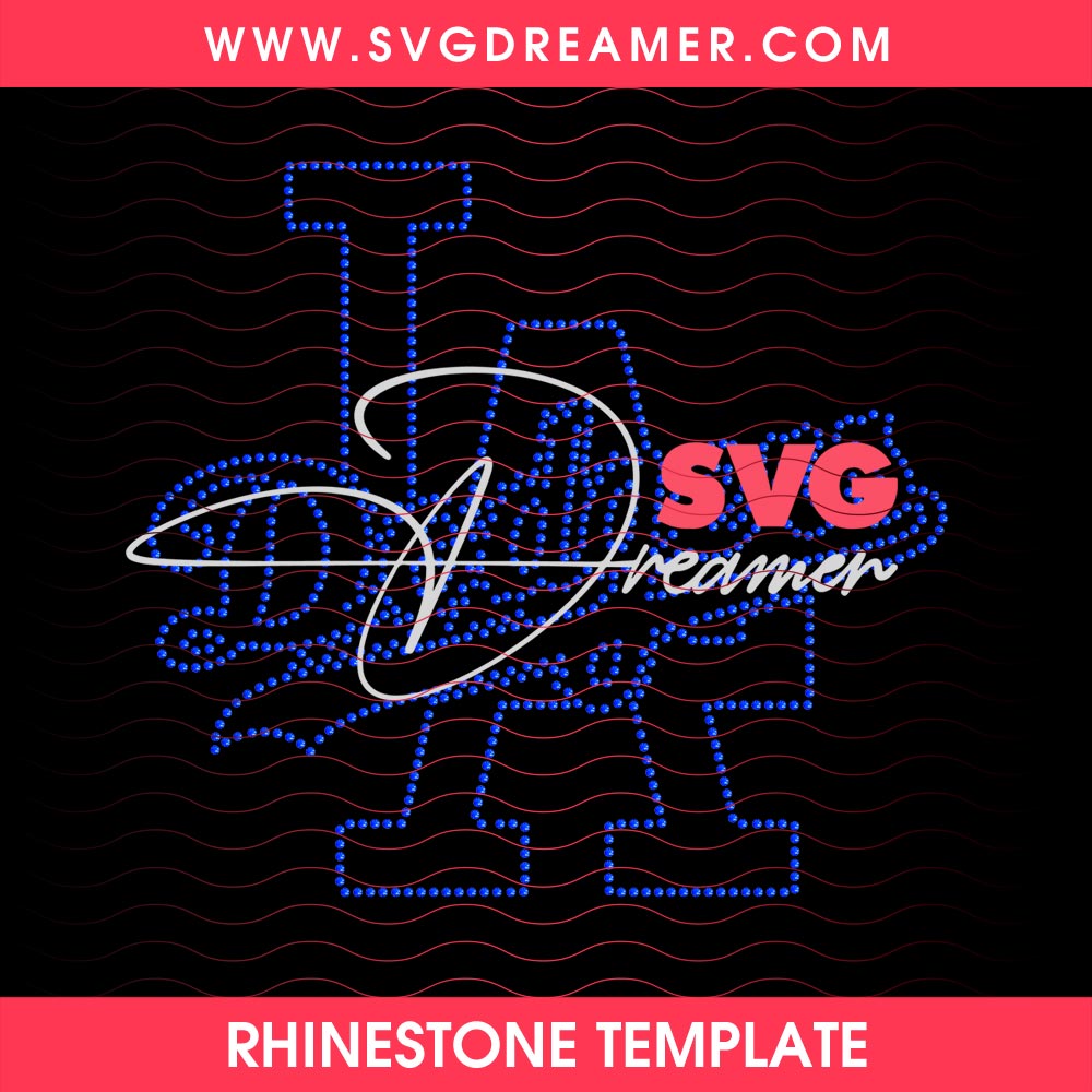 Los Angeles Dodgers Rhinestone Template SVG 2 Los Angeles Dodgers Rhinestone Template SVG 2