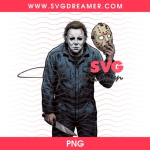 Michael Myers Dressed Up As Jason Voorhees PNG, Horror Characters Halloween 2026 PNG