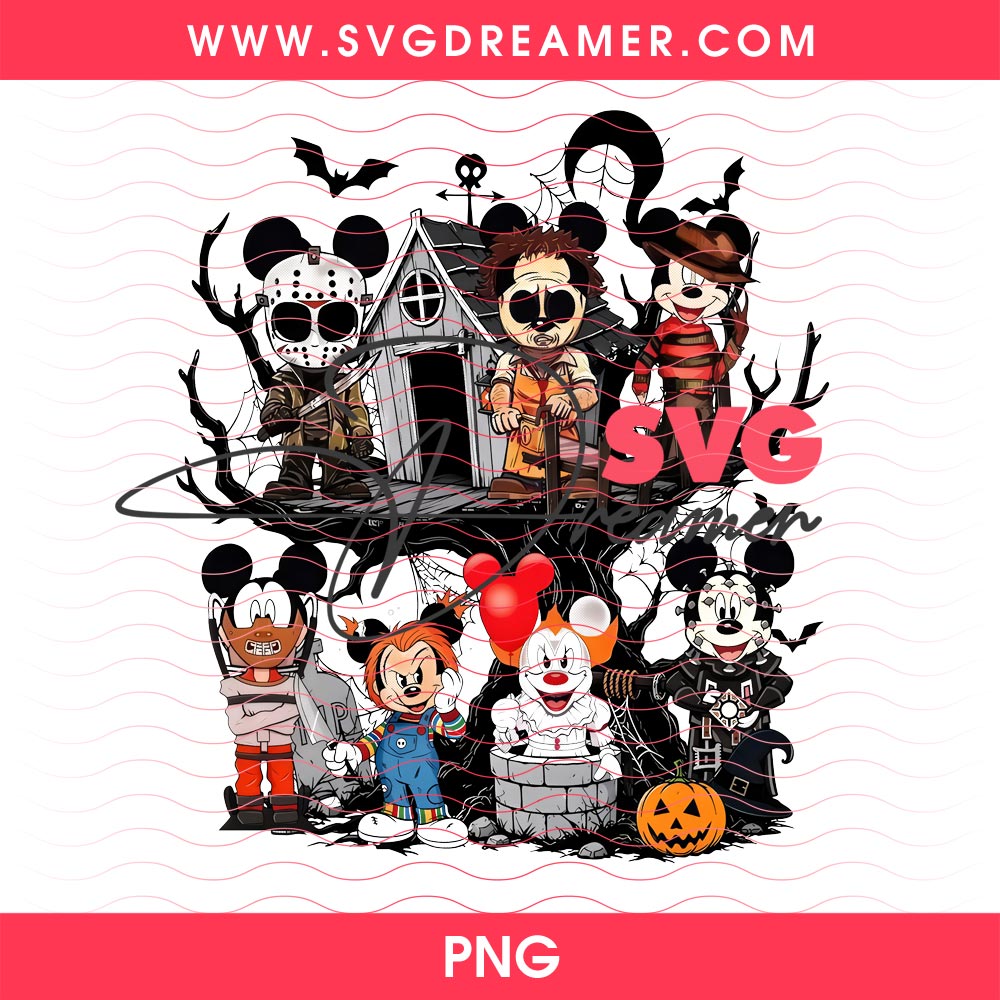 Mickey Horror Friends PNG Design, Disney Halloween 2026 Horror Killers Mickey Mouse PNG 2 Mickey Horror Friends PNG Design, Disney Halloween 2026 Horror Killers Mickey Mouse PNG
