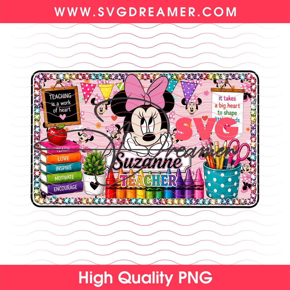 Minnie Mouse Teacher Custom Order PNG 2 Minnie Mouse Teacher Custom Order PNG 2
