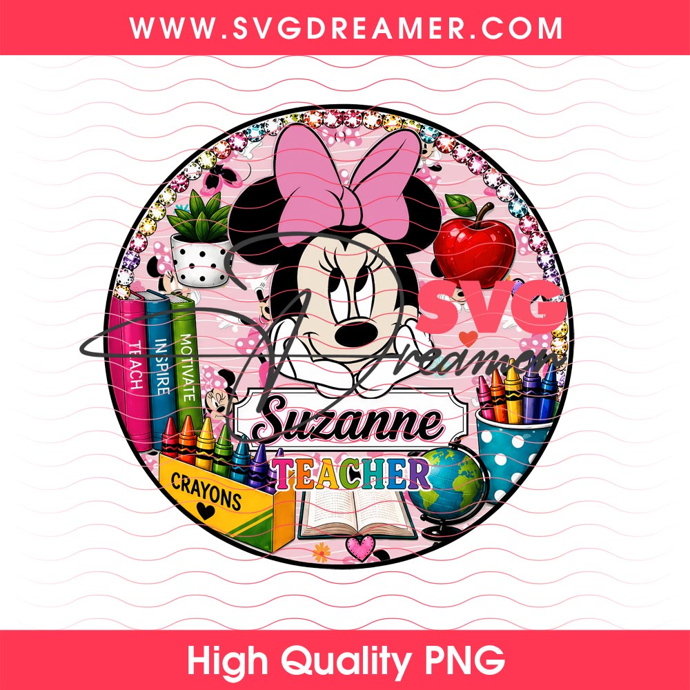 Minnie Mouse Teacher Custom Order PNG 4 Minnie Mouse Teacher Custom Order PNG
