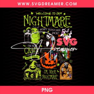 Nightmare Halloween Shirt Design PNG 1