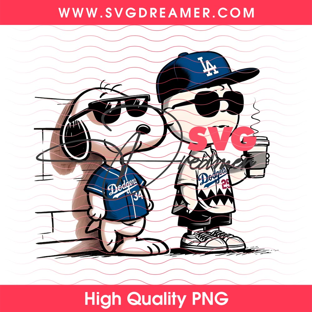 Peanuts Snoopy And Charlie Brown Los Angeles Dodgers Baseball Player PNG 2 Peanuts Snoopy And Charlie Brown Los Angeles Dodgers Baseball Player PNG