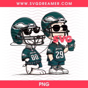 Philadelphia Eagles Snoopy And Charlie Brown PNG, NFL Eagles Team Peanuts Cartoon PNG