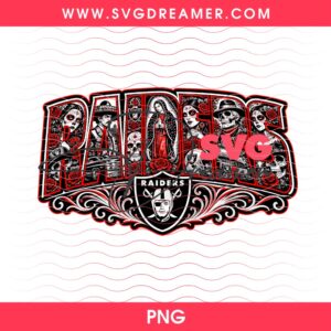 Red Color Chicano Raiders PNG