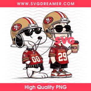 San Francisco 49ers Football Snoopy Charlie Brown PNG, Peanuts Cartoon NFL Football SF 49ers PNG