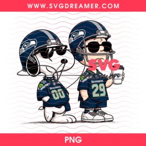 Snoopy And Charlie Brown Seattle Seahawks PNG, NFL Seahawks Team Peanuts Cartoon PNG