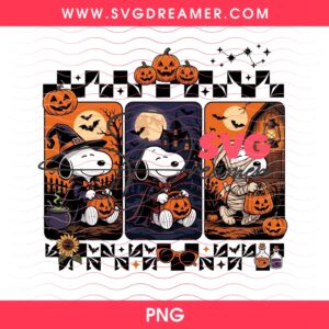 Snoopy Spooky Halloween PNG, Peanuts Halloween 2026 PNG, Snoopy Witch Vampire And Mummy PNG