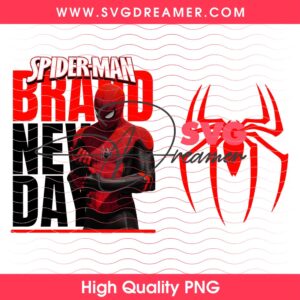 Spider-Man Brand New Day PNG Files, Superhero T-Shirt Design PNG, Avengers Superheroes Movie PNG 2