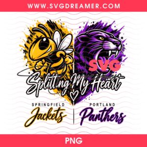 Splitting My Heart Springfield Jackets vs Portland Panthers PNG