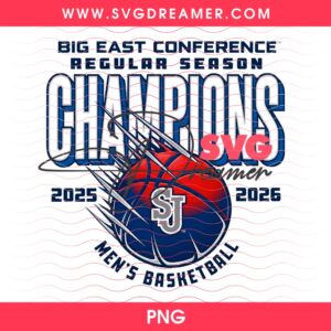 St John's Big East Regular Season Champions 2025 - 2026 Graphic Design PNG