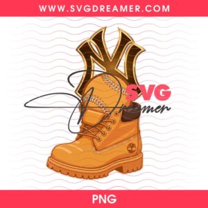 Timberland New York Yankees Baseball Boot PNG Design 8 Timberland New York Yankees Baseball Boot PNG Design 4