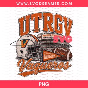 UTRGV Vaqueros Football Game Day PNG Design