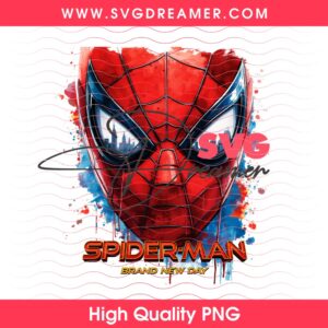 Watercolor Spiderman PNG Design, Brand New Day Spider-Man PNG, Superhero Movie PNG Design 1