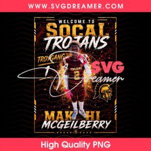 Welcome To SoCal Trojans Football Player #1 Makhi McGellberry PNG