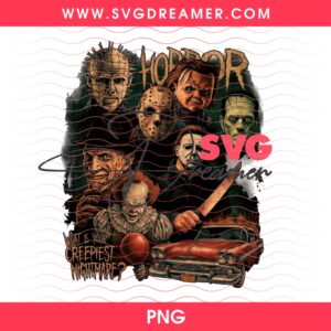 What Is Your Creepiest Nightmare PNG File, Retro Horror Killers Halloween 2026 Shirt Design PNG