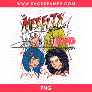 80s Rock & Glam The Misfits PNG, The Misfits Live in Concert PNG, Retro Animated Rockers PNG