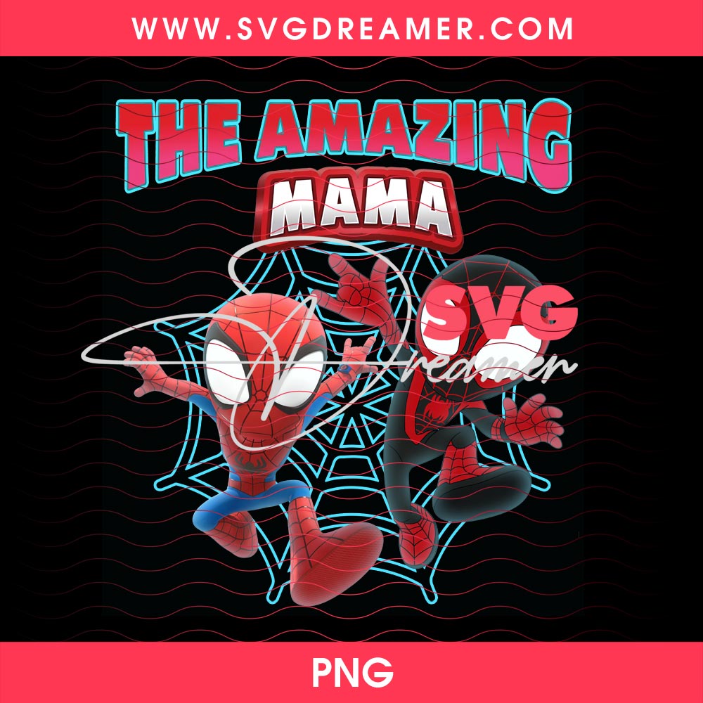 Amazing Mama Spiderman Design PNG 2 Amazing Mama Spiderman Design PNG 2