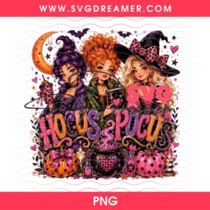 Anime Hocus Pocus Clip Art PNG, Halloween Cute Witches PNG, Sanderson Sisters Cartoon PNG