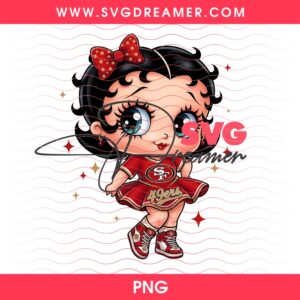 Baby Betty Boop San Francisco 49ers Football PNG