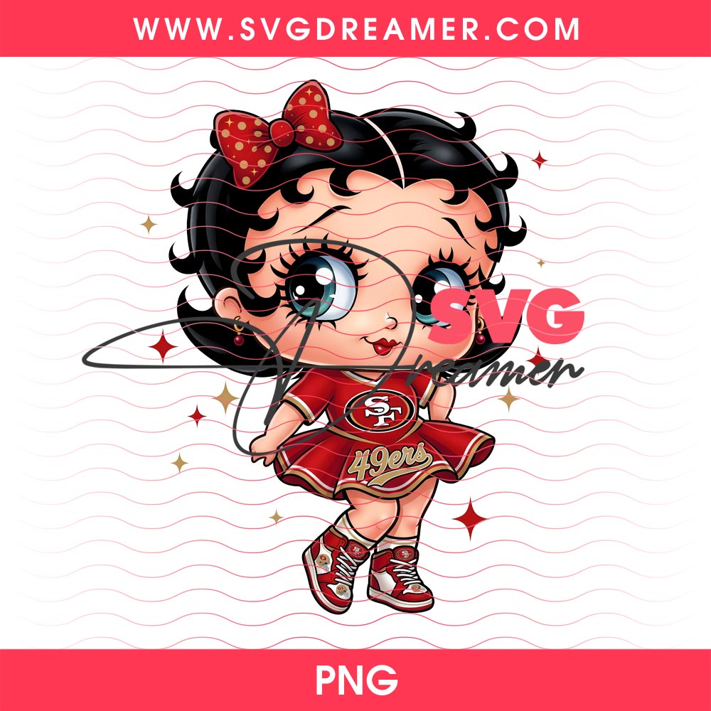 Baby Betty Boop San Francisco 49ers Football PNG 2 Baby Betty Boop San Francisco 49ers Football PNG