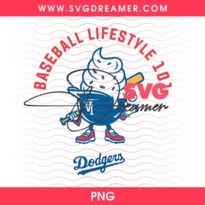 Baseball Lifestyle Ice Cream LA Dodgers PNG, Los Angeles Dodgers Champs 2026 PNG Shirt Design