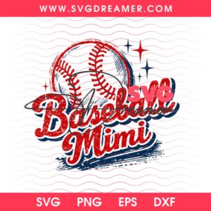 Baseball Mimi SVG PNG