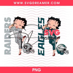 Betty Boop Football Custom Order PNG 1