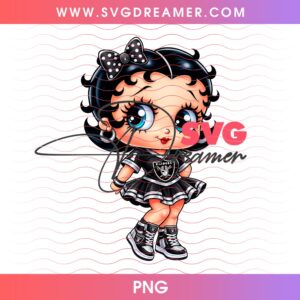 Betty Boop Las Vegas Raiders Football PNG Design 2