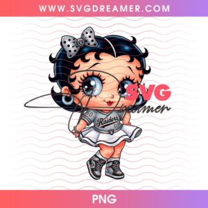Betty Boop Las Vegas Raiders Football PNG Design 3 Betty Boop Las Vegas Raiders Football PNG Design