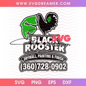 Black Rooster Custom Order SVG PNG
