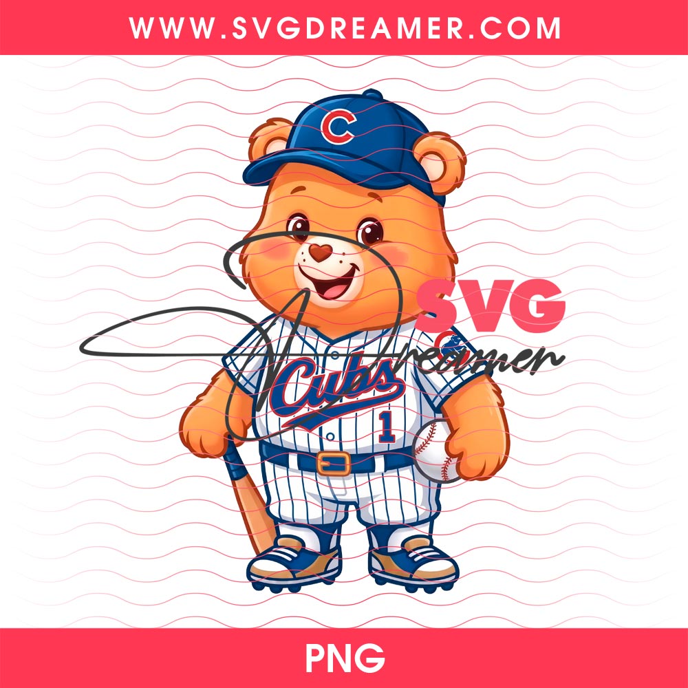 Care Bear Chicago Cubs Baseball PNG, MLB Chicago Cartoon Care Bears Player PNG 2 Care Bear Chicago Cubs Baseball PNG, MLB Chicago Cartoon Care Bears Player PNG