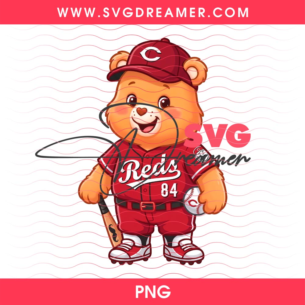 Care Bear Cincinnati Reds Baseball PNG, MLB Reds Team Cartoon Care Bears Player PNG 2 Care Bear Cincinnati Reds Baseball PNG, MLB Reds Team Cartoon Care Bears Player PNG