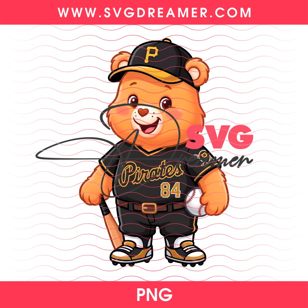 Care Bear Pittsburgh Pirates PNG, Pirates MLB Baseball Cartoon Bear Player PNG 2 Care Bear Pittsburgh Pirates PNG, Pirates MLB Baseball Cartoon Bear Player PNG