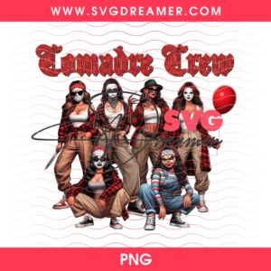 Chicano Killers Halloween Crew PNG, Chicana Halloween Horror Girls PNG