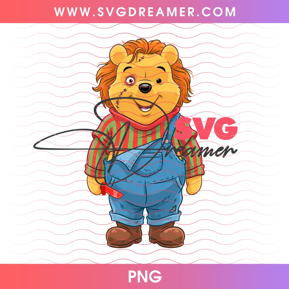 Chucky Doll Winnie The Pooh PNG, Disney Pooh Horror Halloween Character PNG 2 Chucky Doll Winnie The Pooh PNG, Disney Pooh Horror Halloween Character PNG