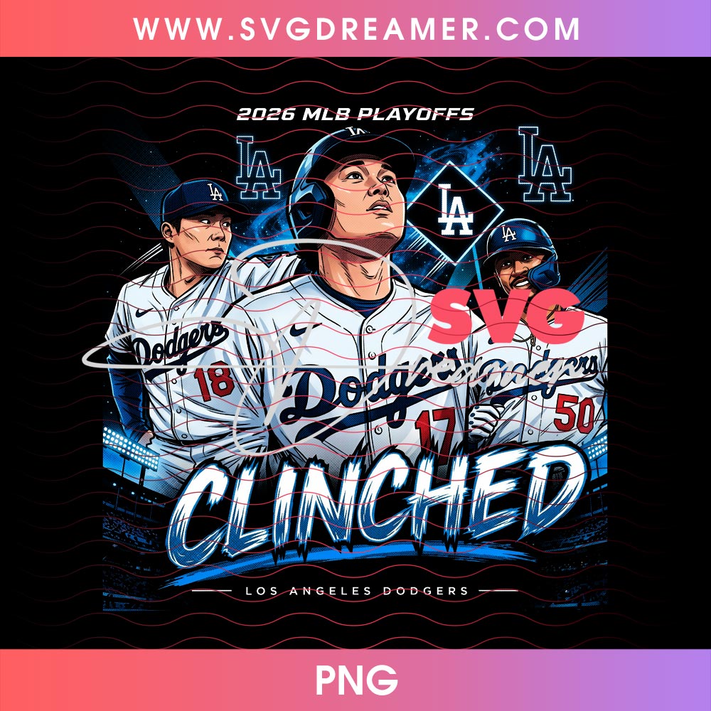 Clinched Dodgers PNG Halftone Design, 2026 MLB Playoffs Los Angeles Dodgers Baseball PNG 2 Clinched Dodgers PNG Halftone Design, 2026 MLB Playoffs Los Angeles Dodgers Baseball PNG