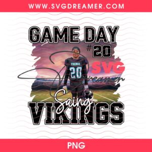 Custom Order Game Day Vikings PNG 1